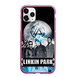 Чехол iPhone 11 Pro матовый Linkin Park: Moon, цвет: 3D-малиновый