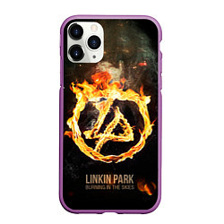 Чехол iPhone 11 Pro матовый Linkin Park: Burning the skies, цвет: 3D-фиолетовый