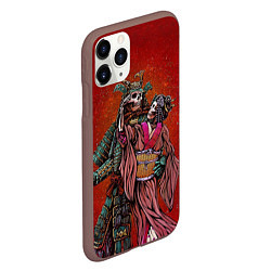 Чехол iPhone 11 Pro матовый Скелеты, цвет: 3D-коричневый — фото 2