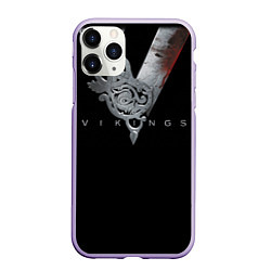 Чехол iPhone 11 Pro матовый Vikings Emblem, цвет: 3D-светло-сиреневый