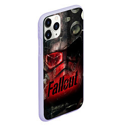 Чехол iPhone 11 Pro матовый Fallout Red, цвет: 3D-светло-сиреневый — фото 2