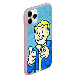 Чехол iPhone 11 Pro матовый Fallout: It's okey, цвет: 3D-розовый — фото 2