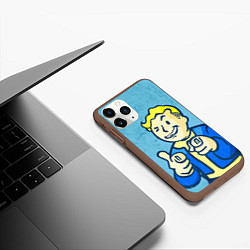 Чехол iPhone 11 Pro матовый Fallout: It's okey, цвет: 3D-коричневый — фото 2