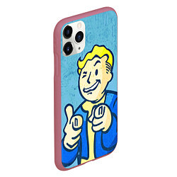 Чехол iPhone 11 Pro матовый Fallout: It's okey, цвет: 3D-малиновый — фото 2