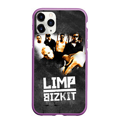 Чехол iPhone 11 Pro матовый Limp Bizkit: Rock in to you, цвет: 3D-фиолетовый