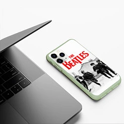 Чехол iPhone 11 Pro матовый The Beatles: Break, цвет: 3D-салатовый — фото 2