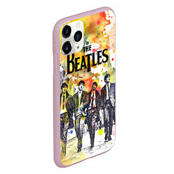 Чехол iPhone 11 Pro матовый The Beatles: Colour Spray, цвет: 3D-розовый — фото 2