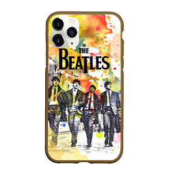 Чехол iPhone 11 Pro матовый The Beatles: Colour Spray, цвет: 3D-коричневый