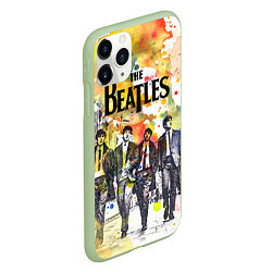 Чехол iPhone 11 Pro матовый The Beatles: Colour Spray, цвет: 3D-салатовый — фото 2