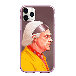 Чехол iPhone 11 Pro матовый Доктор Браун, цвет: 3D-розовый