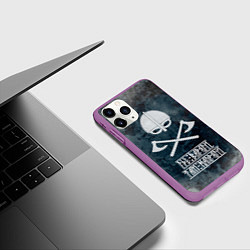 Чехол iPhone 11 Pro матовый Где варяги, там напряги, цвет: 3D-фиолетовый — фото 2