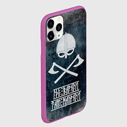 Чехол iPhone 11 Pro матовый Где варяги, там напряги, цвет: 3D-фиолетовый — фото 2