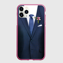 Чехол iPhone 11 Pro матовый Жених, цвет: 3D-малиновый