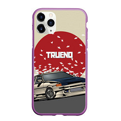 Чехол iPhone 11 Pro матовый Toyota Trueno ae86, цвет: 3D-фиолетовый