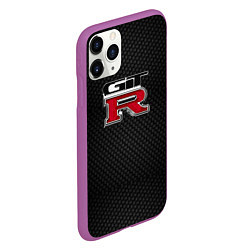 Чехол iPhone 11 Pro матовый Nissan GTR, цвет: 3D-фиолетовый — фото 2