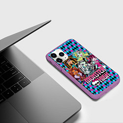 Чехол iPhone 11 Pro матовый Monster High, цвет: 3D-фиолетовый — фото 2