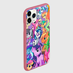 Чехол iPhone 11 Pro матовый My Little Pony, цвет: 3D-малиновый — фото 2
