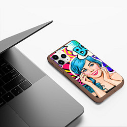 Чехол iPhone 11 Pro матовый Pop art, цвет: 3D-коричневый — фото 2