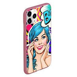 Чехол iPhone 11 Pro матовый Pop art, цвет: 3D-малиновый — фото 2