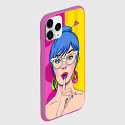 Чехол iPhone 11 Pro матовый POP ART, цвет: 3D-фиолетовый — фото 2