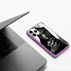 Чехол iPhone 11 Pro матовый Майк Тайсон, цвет: 3D-фиолетовый — фото 2