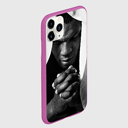 Чехол iPhone 11 Pro матовый Майк Тайсон, цвет: 3D-фиолетовый — фото 2