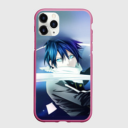Чехол iPhone 11 Pro матовый Бездомный бог, цвет: 3D-малиновый