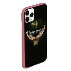 Чехол iPhone 11 Pro матовый Imagine Dragons: Smoke + Mirrors, цвет: 3D-малиновый — фото 2