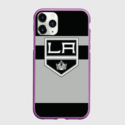Чехол iPhone 11 Pro матовый Los Angeles Kings, цвет: 3D-фиолетовый