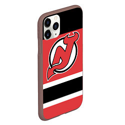 Чехол iPhone 11 Pro матовый New Jersey Devils, цвет: 3D-коричневый — фото 2