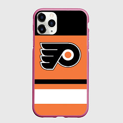 Чехол iPhone 11 Pro матовый Philadelphia Flyers, цвет: 3D-малиновый