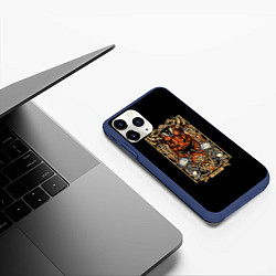 Чехол iPhone 11 Pro матовый Телец, цвет: 3D-тёмно-синий — фото 2