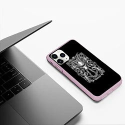 Чехол iPhone 11 Pro матовый Козерог, цвет: 3D-розовый — фото 2