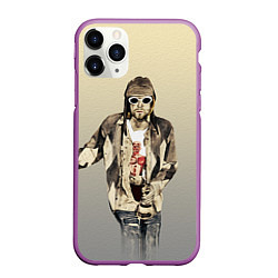 Чехол iPhone 11 Pro матовый Kurt Art, цвет: 3D-фиолетовый