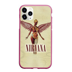 Чехол iPhone 11 Pro матовый Nirvana Angel, цвет: 3D-малиновый