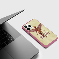 Чехол iPhone 11 Pro матовый Nirvana Angel, цвет: 3D-малиновый — фото 2