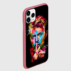 Чехол iPhone 11 Pro матовый Дэвид Боуи, цвет: 3D-малиновый — фото 2