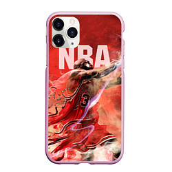 Чехол iPhone 11 Pro матовый Спорт NBA, цвет: 3D-розовый