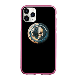 Чехол iPhone 11 Pro матовый Adeptus Mechanicus, цвет: 3D-малиновый