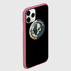 Чехол iPhone 11 Pro матовый Adeptus Mechanicus, цвет: 3D-малиновый — фото 2