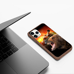 Чехол iPhone 11 Pro матовый Защитник, цвет: 3D-коричневый — фото 2