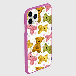 Чехол iPhone 11 Pro матовый Любимые медвежата, цвет: 3D-фиолетовый — фото 2