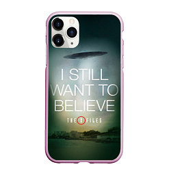 Чехол iPhone 11 Pro матовый I still want to believe, цвет: 3D-розовый