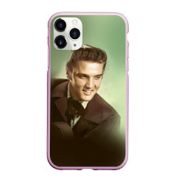 Чехол iPhone 11 Pro матовый Elvis Young, цвет: 3D-розовый