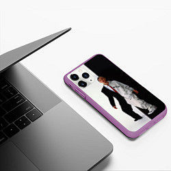 Чехол iPhone 11 Pro матовый Eminem: Black & White, цвет: 3D-фиолетовый — фото 2