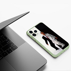Чехол iPhone 11 Pro матовый Eminem: Black & White, цвет: 3D-салатовый — фото 2