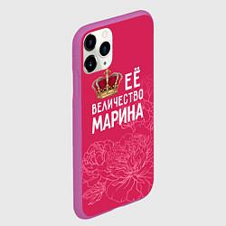 Чехол iPhone 11 Pro матовый Её величество Марина, цвет: 3D-фиолетовый — фото 2