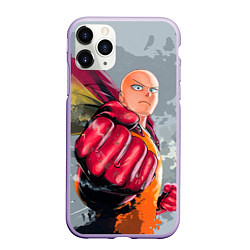Чехол iPhone 11 Pro матовый One Punch Man Fist, цвет: 3D-светло-сиреневый