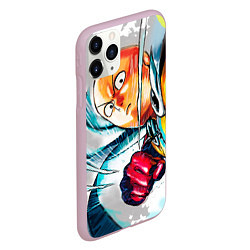 Чехол iPhone 11 Pro матовый One Punch Man Rage, цвет: 3D-розовый — фото 2