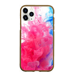 Чехол iPhone 11 Pro матовый Взрыв красок, цвет: 3D-коричневый
